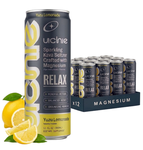 Uchie Relax Yuzu Lemonade kava seltzer 12-pack