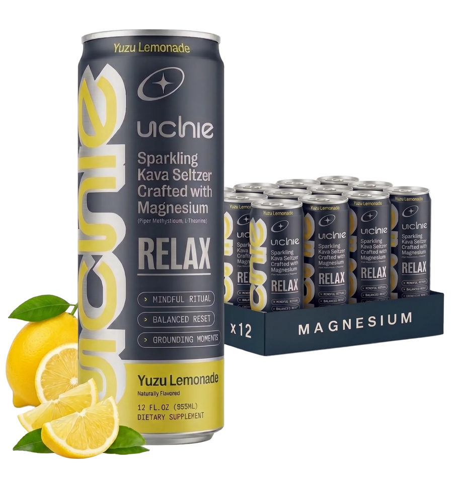 Uchie Relax Yuzu Lemonade kava seltzer 12-pack